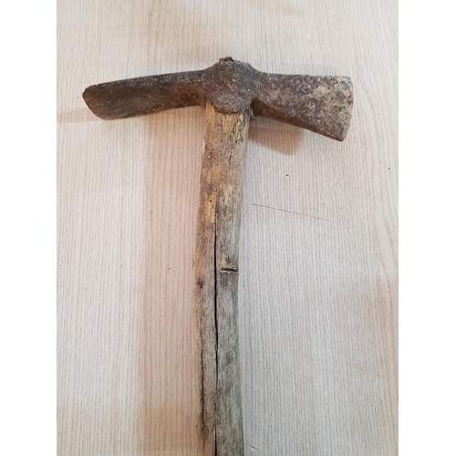 578 - Pick End Mattock with Wooden Handle Together with Children Spade