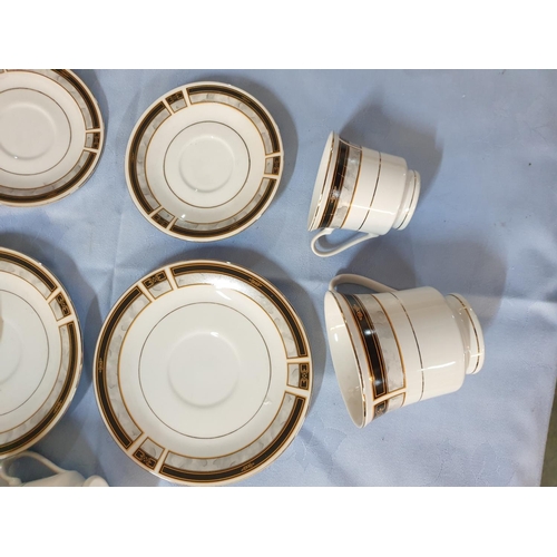 540 - Retro Collection Set of Coffee Set (6+6) Tea Cups and Saucers (4+4) 4 x Milk Glass Small Bowls, 5 x ... 