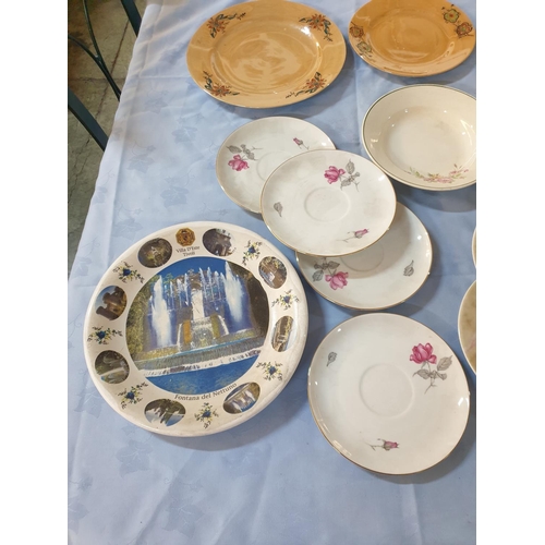 601 - Collection of Retro Plates, Saucers and Bowl