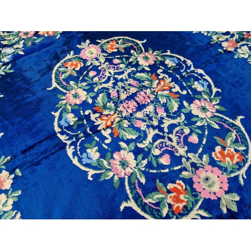 238 - Decorative Carpet with Blue Body Colour and Floral Pattern, (Approx. 180 x 145cm)