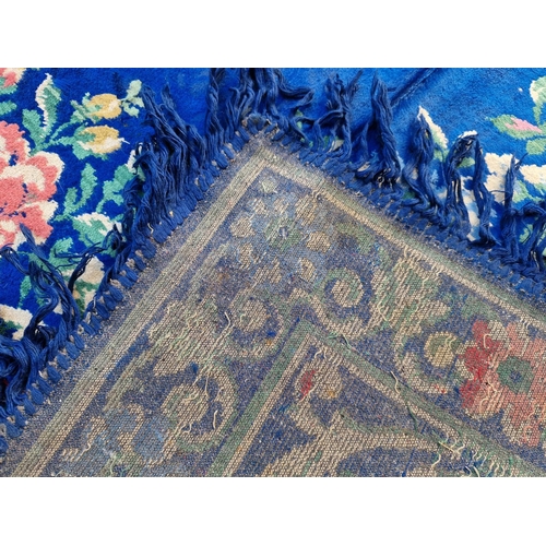 238 - Decorative Carpet with Blue Body Colour and Floral Pattern, (Approx. 180 x 145cm)