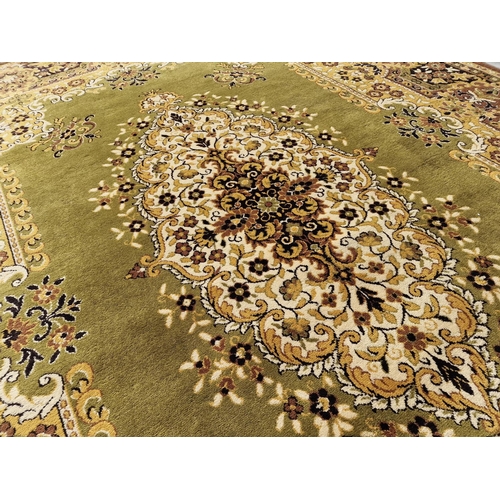 253 - Large Decorative 'Teppich Imperial' Carpet, 100% Wool Pile, (Made in Belgium) with Green, Brown, Gol... 