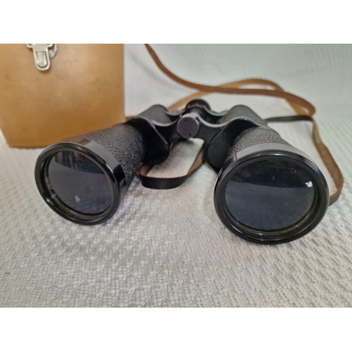 39 - Vintage Binoculars, 10x50, Made in Germany with Leather Case