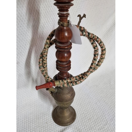 47 - Vintage Brass Shisha / Hookah Pipe, (Approx. H: 68cm), (A/F)