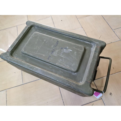 59 - Metal Military Artillery Box, (Approx. 45 x 26 x 17cm)