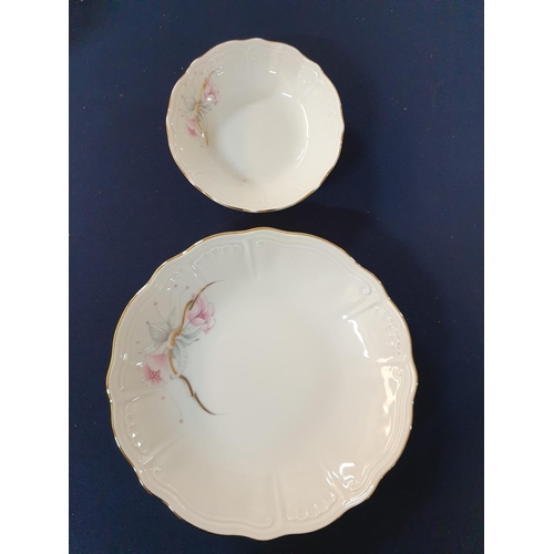 274 - Wunsiedel Bavaria (Germany) Porcelain Dinner Set inc; 6 x Dinner Plates, 6 x Soup Plates, Large Oval... 