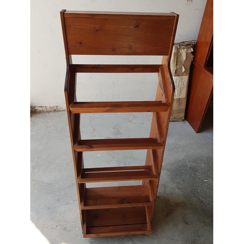 332 - Wooden Display with 4 - Shelfs Wine Rack (54 x 151cm)