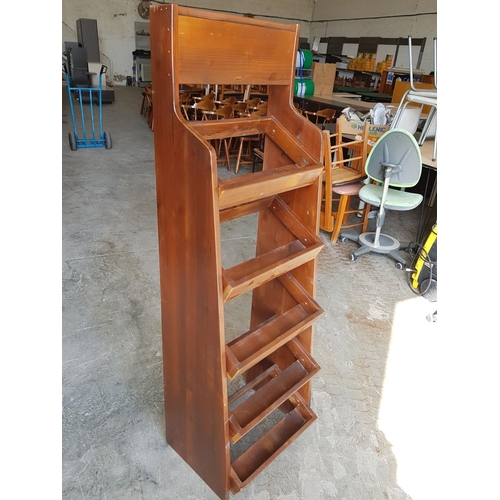 333 - Wooden Display with 4 - Shelfs Wine Rack (47 x 151cm)