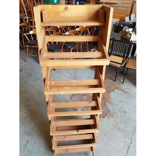 334 - Pine 6 - Shelf Wine Rack (49 x 150.5cm)