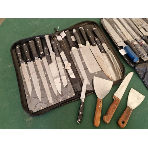 410 - Collection of Assorted Kitchen / Chef's Knifes in 2 x Cases