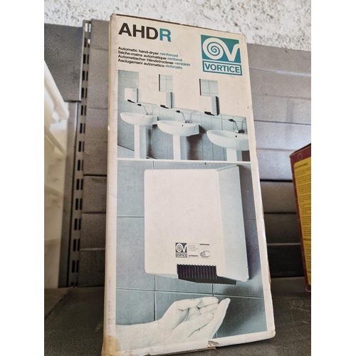 412 - 'Vortice' Automatic Hand Dryer, Together with 3 x Automatic Soap Dispensers (4), Nb. Untested