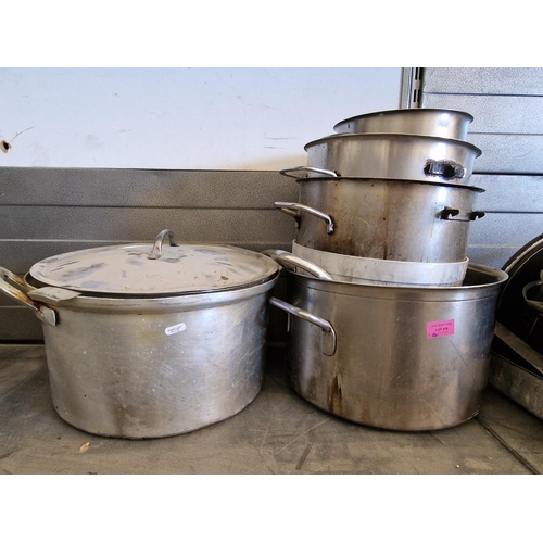 418 - Large Qty of Commercial / Catering Cooking Pots & Saucepans (14)