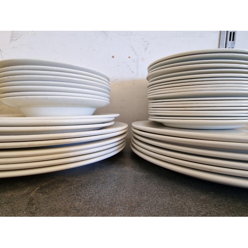 421 - Qty of 'Churchill' Hotelware White Colour Plates and Bowls