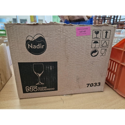 437 - Box of 12 x 'Nadir' Wine Glasses