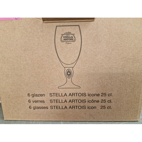 461 - 3 x Boxes of 6 Stella Artois Beer Glasses, 25cl, (3)