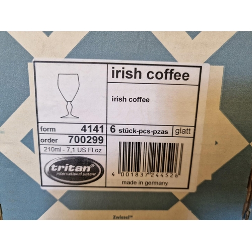 464 - 4 x Sets of 6 Irish Coffee Glasses, by 'Tritan' German, 210ml, (3 Boxed)