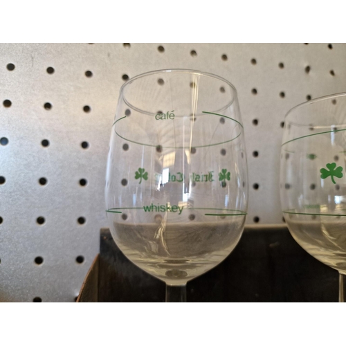 467 - 5 x Irish Coffee Glasses (4 with Measure Guide), Together with Limassol Wine Festival Wine Glass