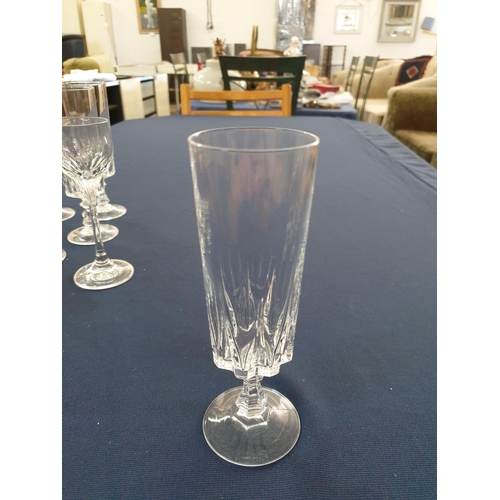 340 - Set of 12 x Crystal Glasses; 6 x Liqueur Glasses and 6 x Champagne Flutes