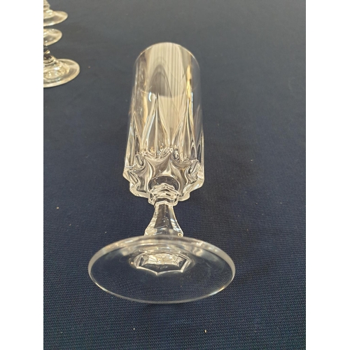 340 - Set of 12 x Crystal Glasses; 6 x Liqueur Glasses and 6 x Champagne Flutes