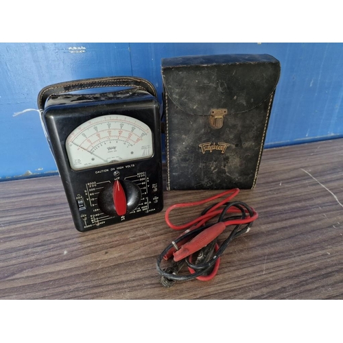 118 - Vintage Triplett Model 630 Analogue Multimeter with Carry Case and Red & Black Cables