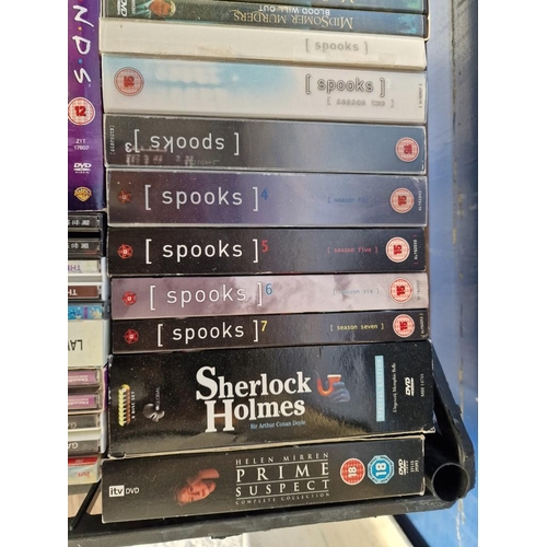 179 - Box of DVD Box Sets, Incl. Midsomer Murders, Spooks, Judge John Deed, Sherlock Holmes, Wire in the B... 