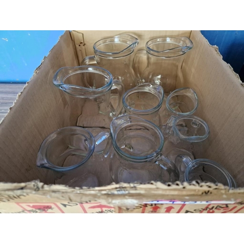 475C - Box of Assorted Glass Jugs