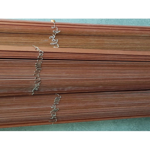 538 - Set of 3 x Wood Venetian Blinds (H:175cm x W:200cm each)