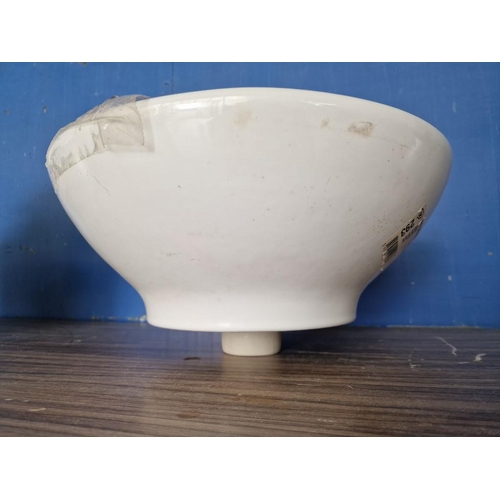 559 - White Colour Round Surface Mounted Ceramic Hand Wash Basin, (Fabrica, Portugal, Boston), (Ø: 41cm, H... 