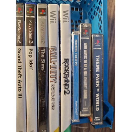 68 - Collection of 19 x PlayStation 2 (PS2) Games, 2 x PlayStation Games, 2 x Wii and 'Morning Exercise'