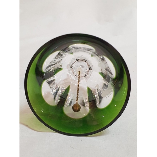 533 - 4 x Glass Collection inc; Bell (Green H:19.5cm) Candle Stick (H:15.5cm) Candle Holder (H:7cm) and Vi... 