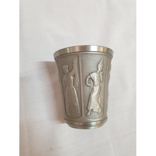 534 - Selangor Pewter Wine Cup, Visit Asean 1992 (Exclusive for Singapore Airlines) Together with White Me... 