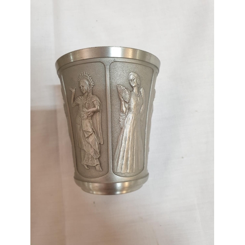 534 - Selangor Pewter Wine Cup, Visit Asean 1992 (Exclusive for Singapore Airlines) Together with White Me... 