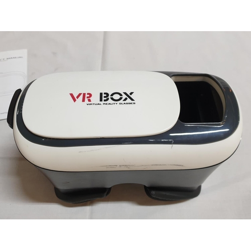 352 - VR Box Virtual Reality Glasses (A/F) Together with Android Headphones (A/F) No Charger)