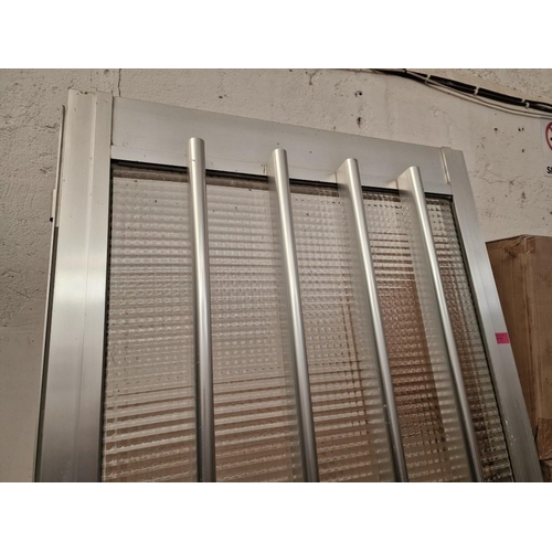 571 - Aluminium Door, Glazed with Security Bars, (Approx. 80 x 205cm)