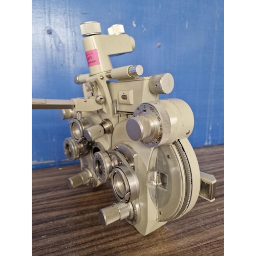 77 - Ophthalmic Refractor Head RH-11 (Eye Testing Unit) with Rule and Eye Test Reading Disc