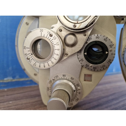 77 - Ophthalmic Refractor Head RH-11 (Eye Testing Unit) with Rule and Eye Test Reading Disc