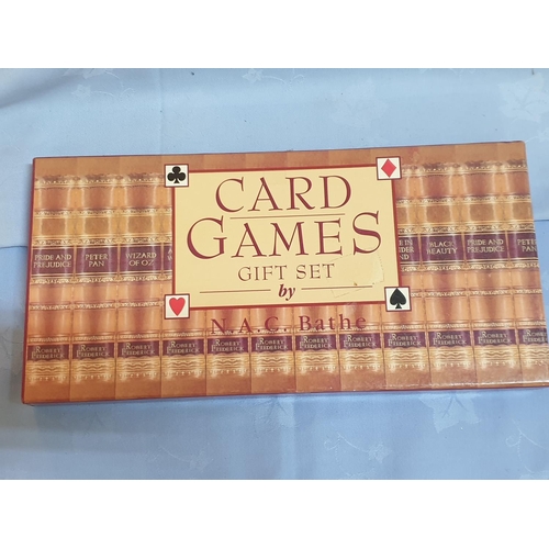 596 - Gift Set of Card Games inc; Playing Cards and Game Book