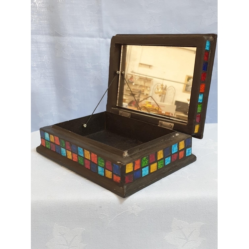 601 - Mosaic Jewellery Box (18 x 13 x 6.5cm)