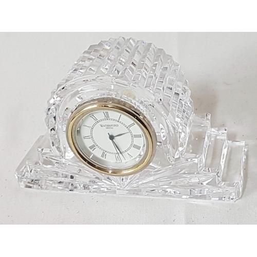 609 - Small Crystal Clock and Crystal Ornaments (Clock 10 x 6cm and Ornament 4 x 4cm)