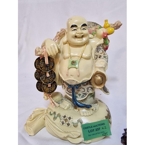 612 - 2 x Buddha Figurines