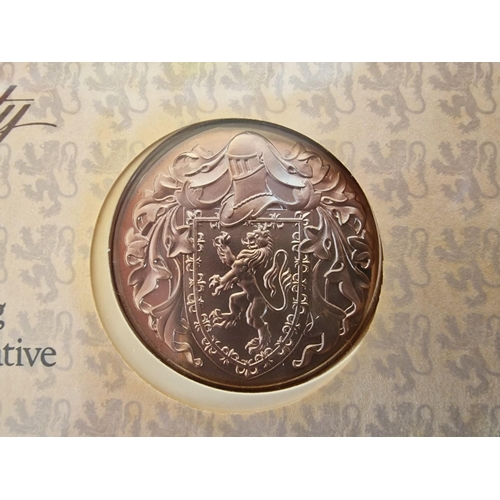 618 - Great Britons 'Medallic First Day Cover'; Robert the Bruce, 10th July 1974 with 4 & 1/2 Pence Stamp ... 