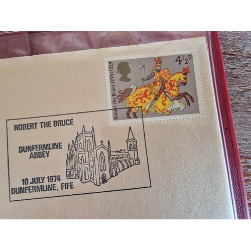 618 - Great Britons 'Medallic First Day Cover'; Robert the Bruce, 10th July 1974 with 4 & 1/2 Pence Stamp ... 