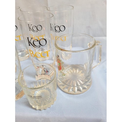 752 - Collection of Collectable Glasses inc; Keo Beer Stein Glass, Vintage 