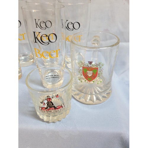 752 - Collection of Collectable Glasses inc; Keo Beer Stein Glass, Vintage 