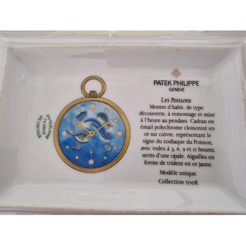 754 - 'Patek Phillipe' Limoges Porcelain and Enamel Dish; Rare Promotional Item, The 'Les Poissons' Design... 