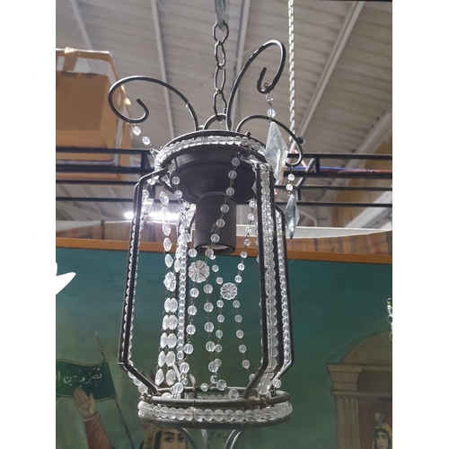 Vintage Style Outdoor Hanging Light Art Metal Decor with Bead's