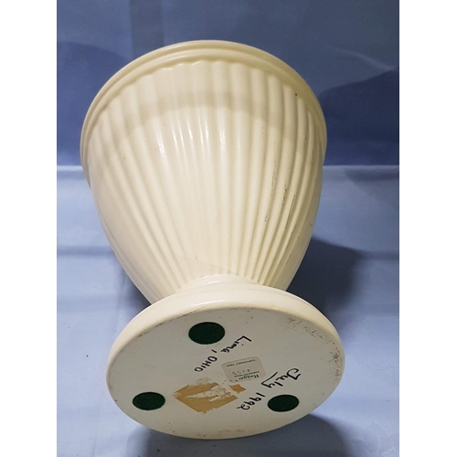 766 - Cream Colour Ceramic Decorative Urn with Lid (H:35cm)