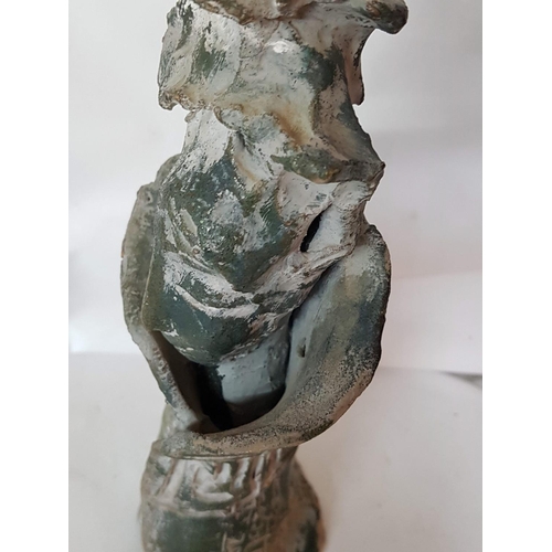 782 - Bronze Effect Pottery Statue or Sculpture of Oriental Figure, (Approx. H: 26cm)