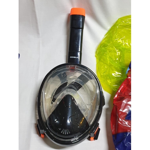 789 - Summer Collection; Diving Full Face Mask, Bestway Shark, Baby's Life Jacker with Fabric Caver and In... 