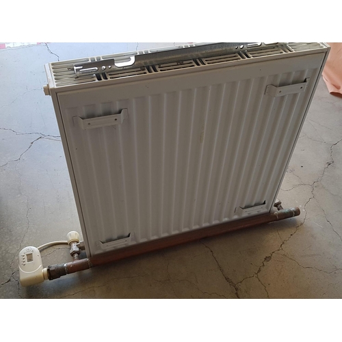 790 - Central Heating Double Radiator, Together with Metal Drawer / Storage Base Unit on Wheels, (2)